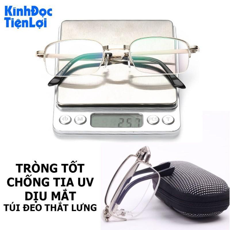 [HCM]Kính lão 1.5 độ Kính Viễn thị Đọc sách Xếp gấp gọn nửa viền Đủ độ lão