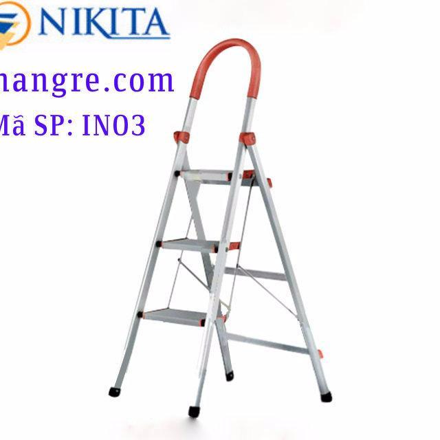 Thang inox tay vịn 3 bậc nikita