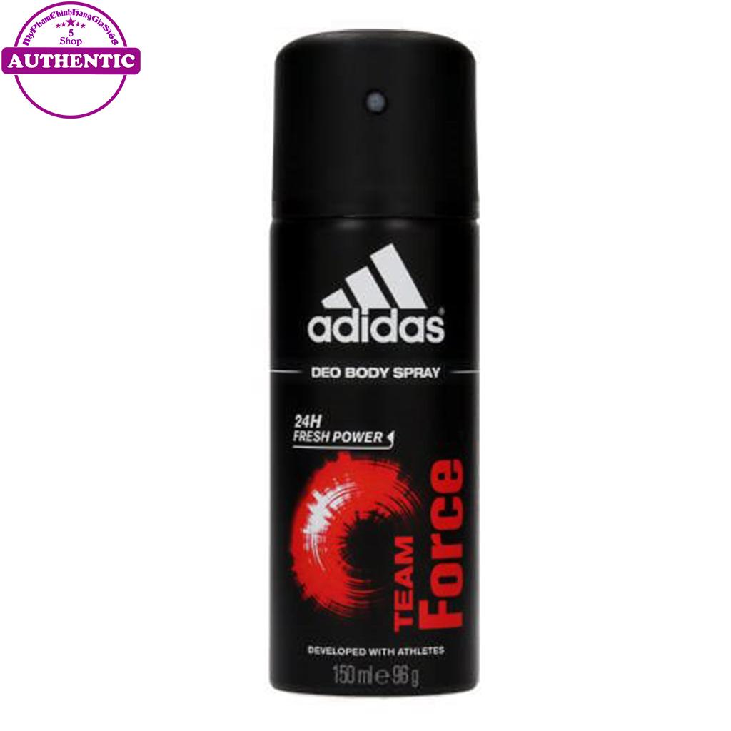 XỊT KHỬ MÙI NAM ADIDAS- TEAM FORCE DEO BODY SPRAY 24H 150ML