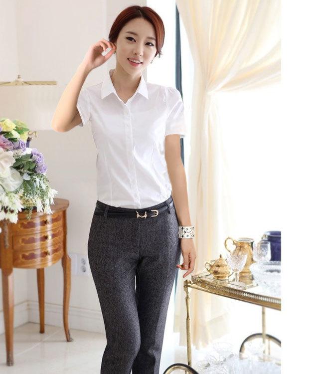 Áo Sơ Mi Nữ Ngắn Tay YAME STN3589W - Màu Trắng