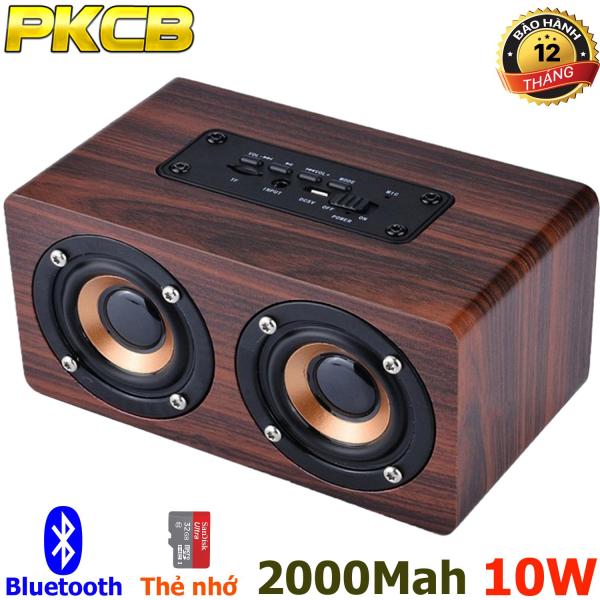 Loa Bluetooth Super Bass Gỗ  PKCB G4 Lõi Kép HIFI stereo Speaker