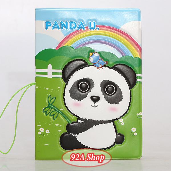 Vỏ hộ chiếu Passport Gấu Panda 3D