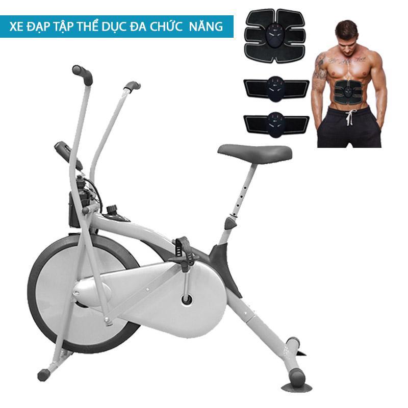 Xe đạp tập thể dục tại nhà Air Bike cao cấp + Tặng máy massage xung điện EMS