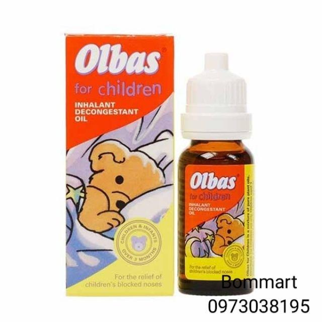Tinh dầu xông mũi olbas trị ngạt mũi cho bé