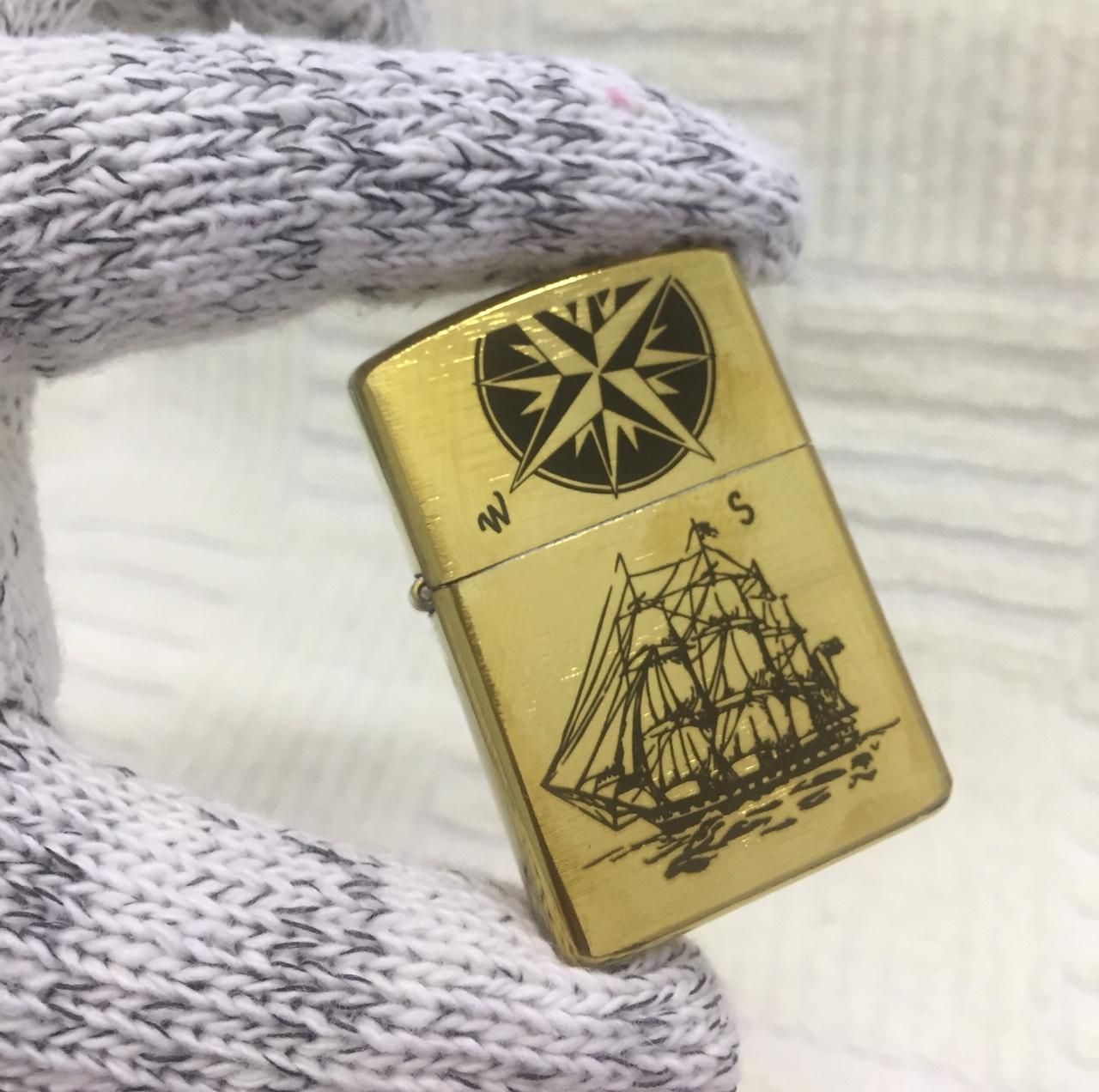 [HCM]Bật Lửa Zippo USA Thuận Buồm Xuôi Gió - Ruột Trắng