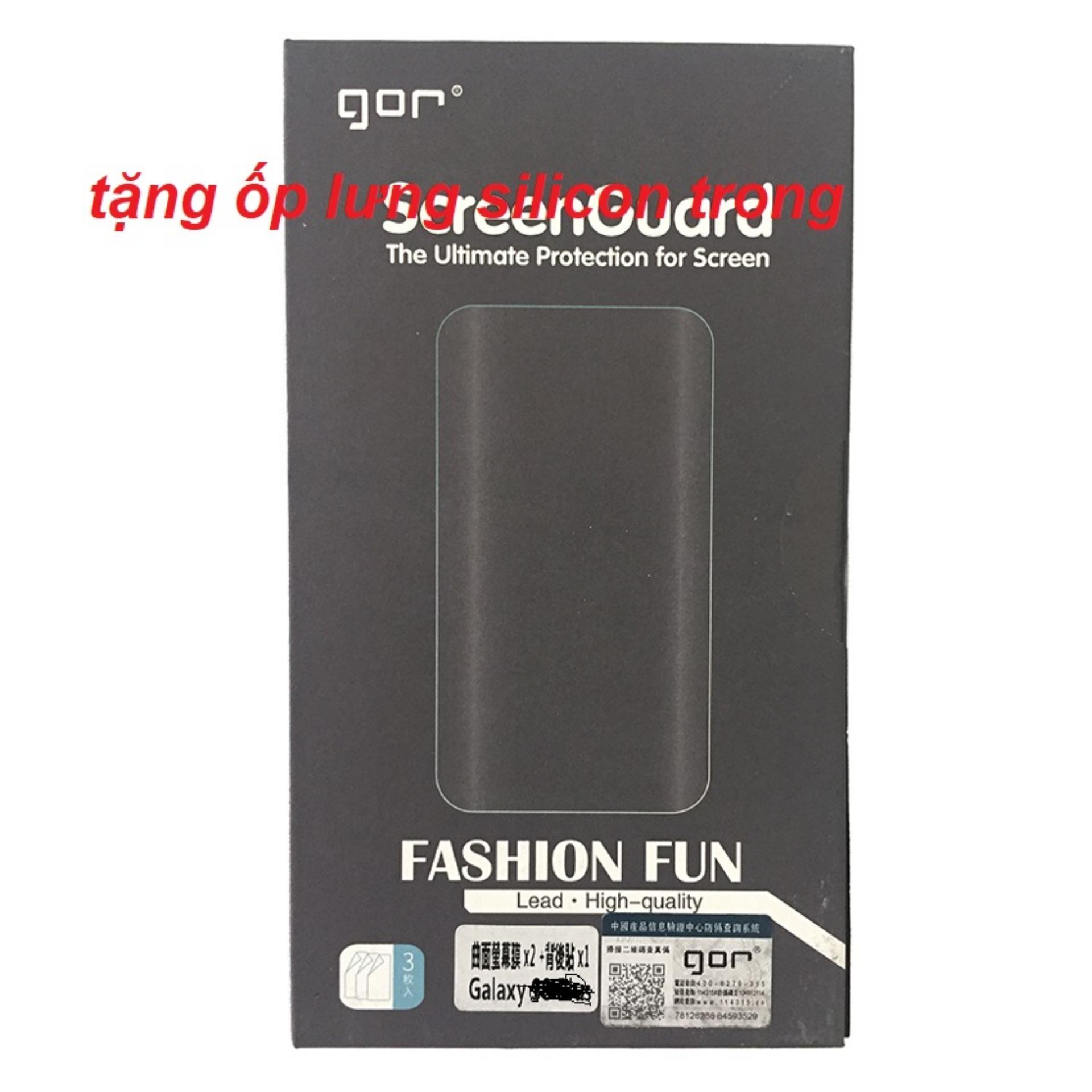 Miếng dán full màn hình hiệu Gor cho Samsung Galaxy S8 Plus + Tặng ốp lưng silicon