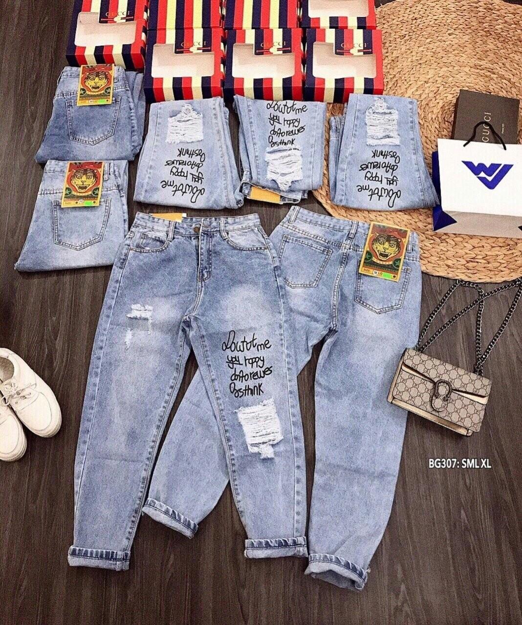 Quần baggy rách gối