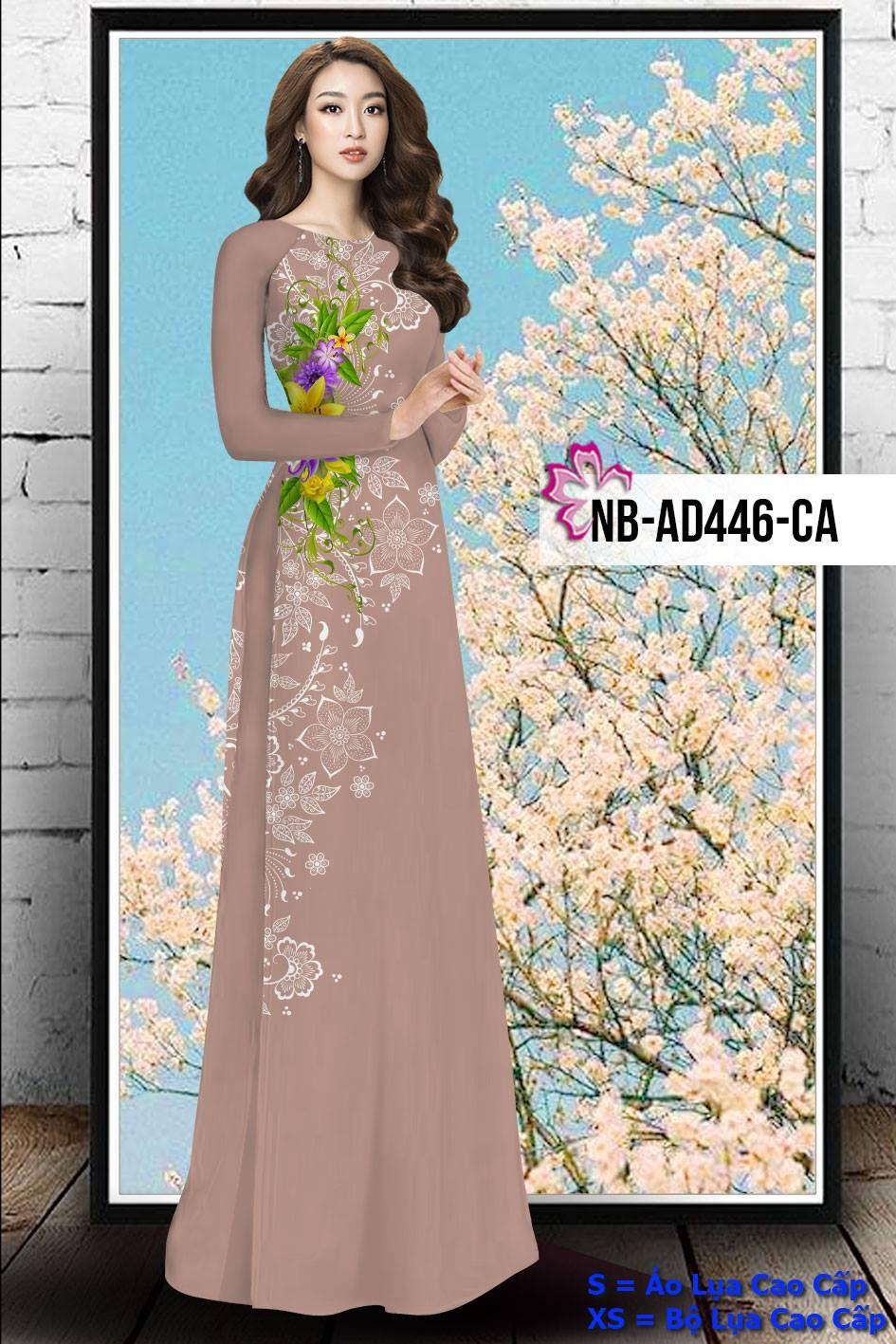 Vải bộ / áo dài in 3D - NB 446