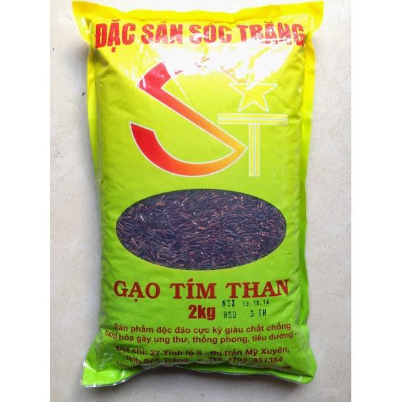 Gạo tím than sóc trăng túi 2kg