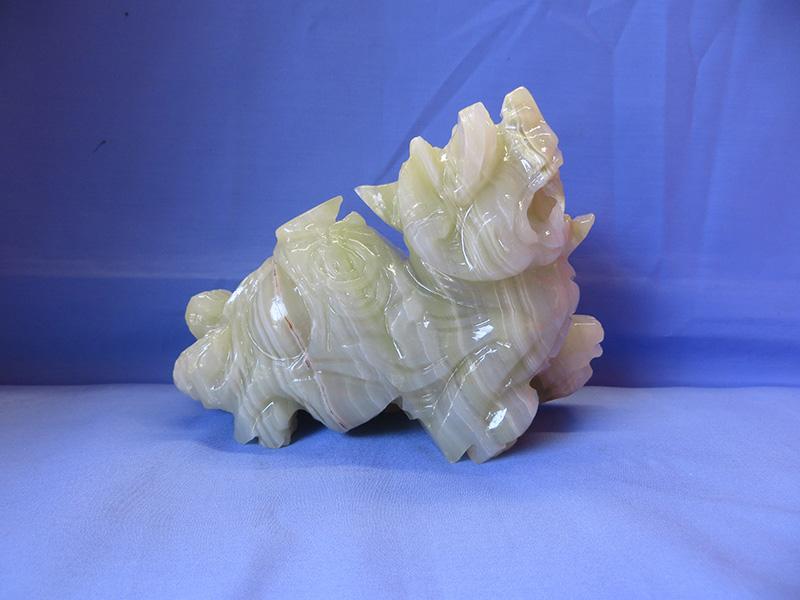 Tỳ hưu đá ngọc xanh dài 12cm nặng 0.7kg - phongthuydotho
