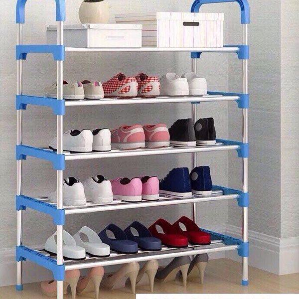 kệ đựng giày dép 5 tầng lắp ghép, gia giay dep bang inox, ke dung giay dep 5 tang lap ghep, giá giày dép bằng inox cao cấp
