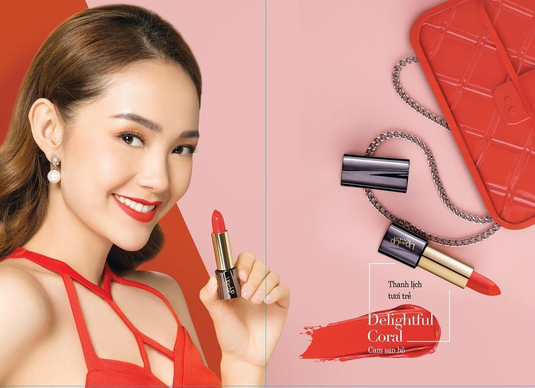 Son lì Collagen siêu mịn Lip On Lip Charm Delightful Coral 4g