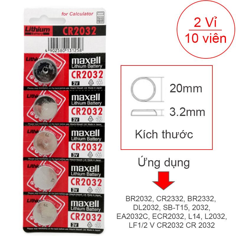 Pin dùng cho Bios Máy tính Máy tính tiền Đồng hồ điện tử  Điều khiển từ xa CR2032 BR2032 CR2332 BR2332 MX 2 vỉ 10 viên