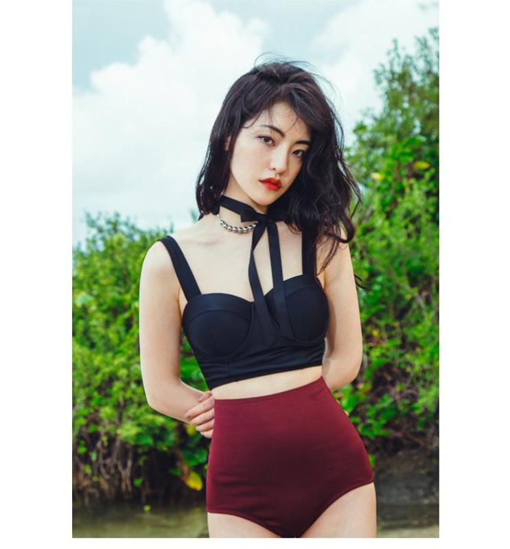 Nơi bán Bikini 2 mảnh cạp cao croptop