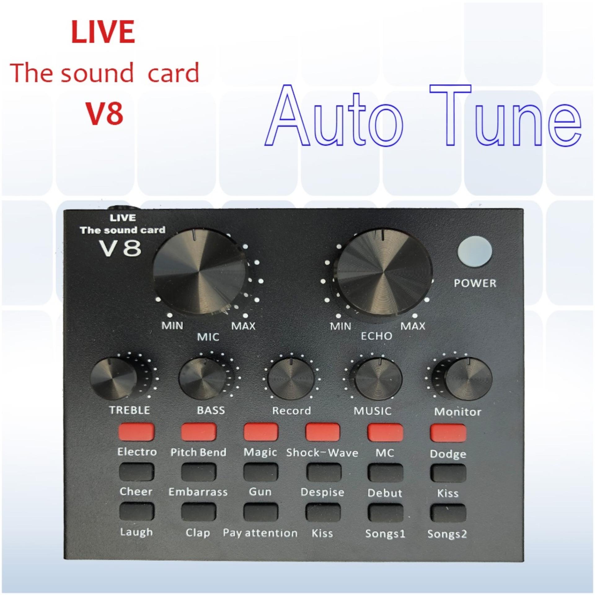 Sound card hát karaoke online live V8 bản quốc tế tiếng anh