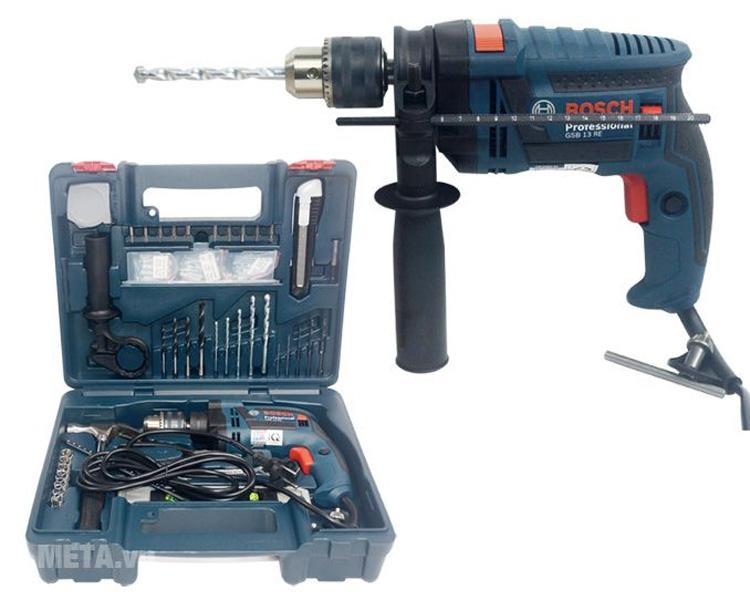 Máy khoan động lực Bosch GSB 13RE Valy 100 món