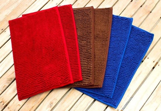 Bô 04 Thảm lau chân san hô Thái Lan siêu thấm chống trượt 35x50cm cỡ lớn.