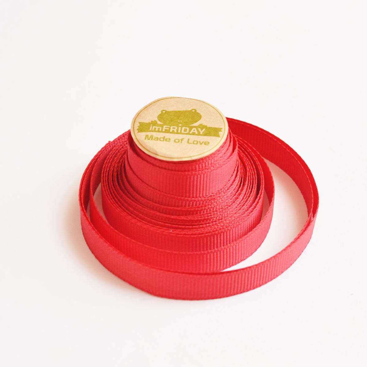 3m ruy băng gân 1cm đỏ tươi	 rb12