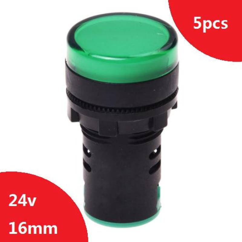 Bảng giá 5pcs/lot 24V 16mm Panel Mount LED Power Indicator Pilot Signal Light Lamp