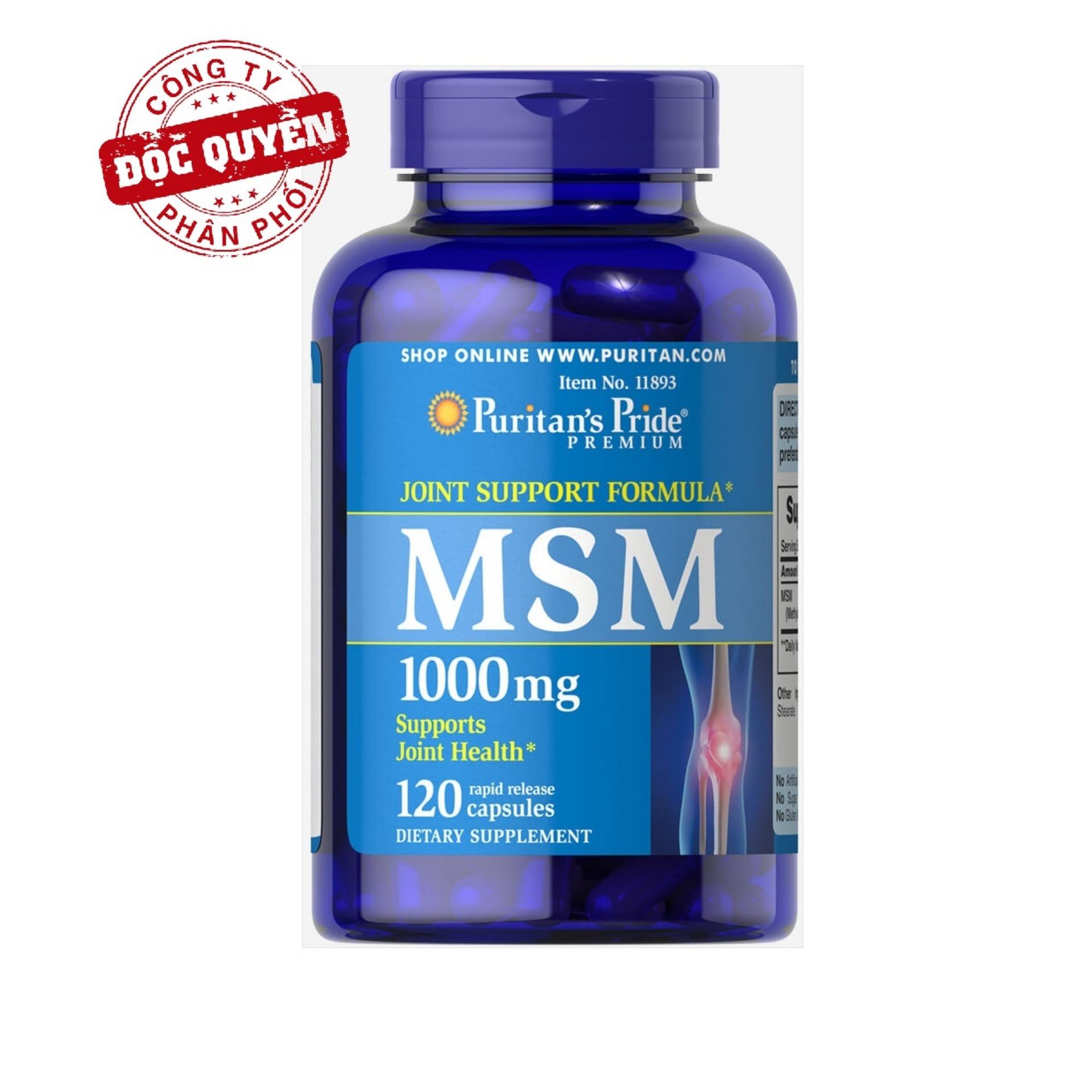 sales 90% - Dành riêng cho người mắc Covid, (HSD 31/12/2024) đau nhức chân tay và khớp không chịu nổi Puritan's Pride MSM 120 viên