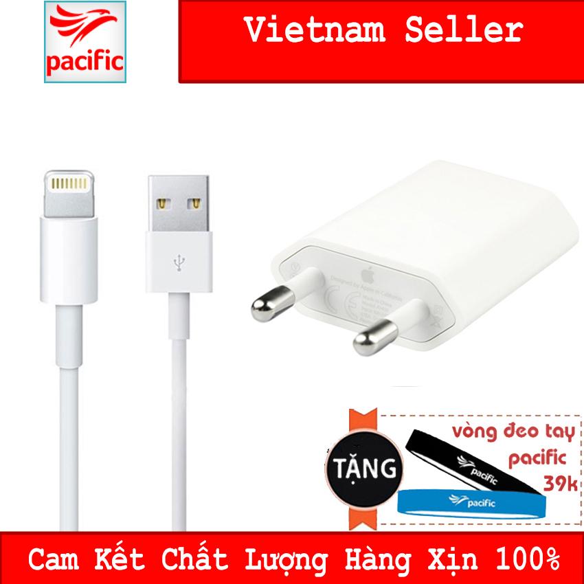 Bộ sạc dẹt apple iphone x - hàng nhập khẩu - tặng que chọc sim pacific