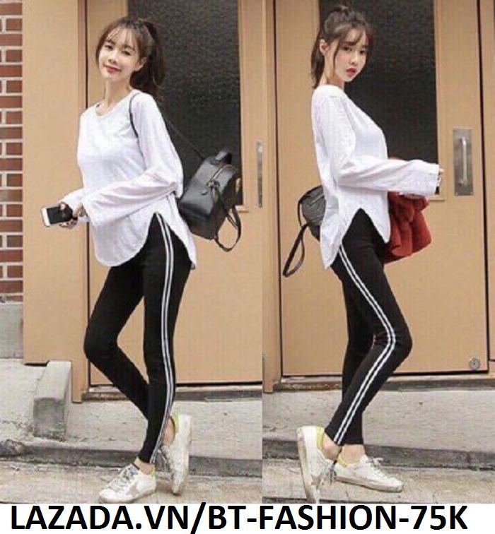 Quần Dài Nữ Thun Ôm Legging Thể Thao Thời Trang Hàn Quốc - BT Fashion