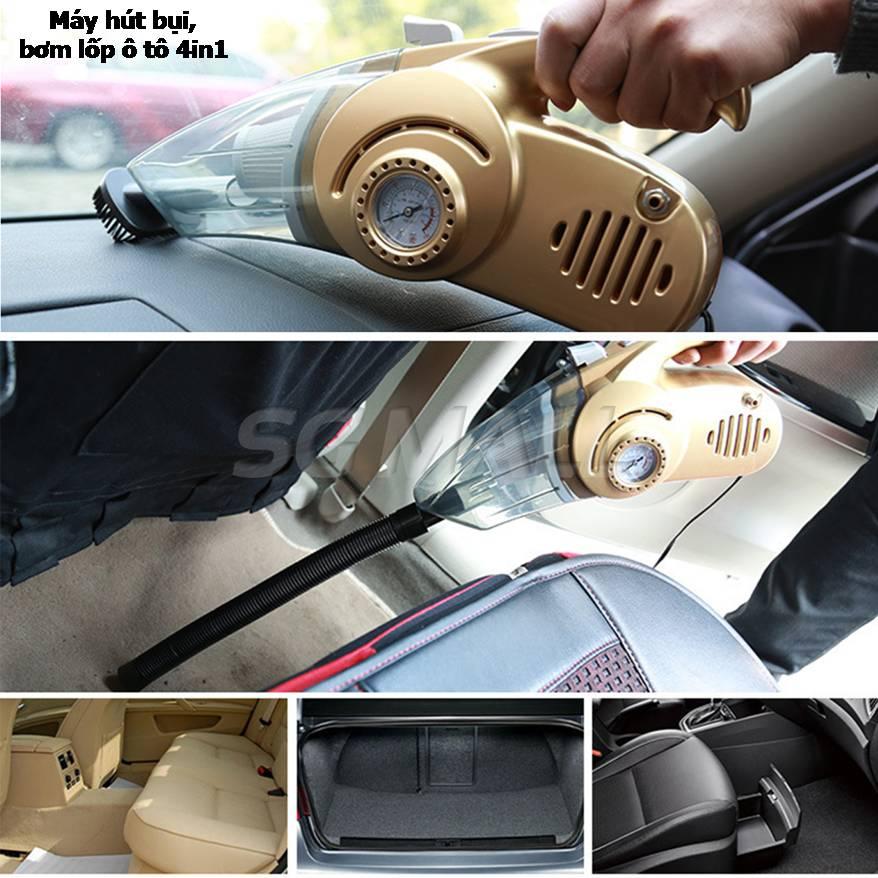 Mua May Hut Bui, Máy Hút Bụi, Bơm Lốp Ô Tô 4in1 Đa Chức Năng, Hút Bụi- Bơm Lốp- Đo Áp Suất - Đèn Pin Chiếu Sáng, Sản Phẩm Nhỏ Gọn, Tiện Ích, Thiết Kế Sang Trọng, Bảo Hành Lâu Dài. By Landmark