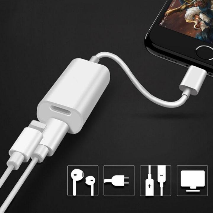 Cáp chia cổng Lightning 1 ra 2 cho Ip 7, 8