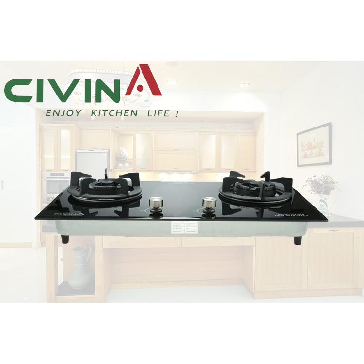 Bếp gas đôi âm cao cấp civina cv-828 công nghệ italy
