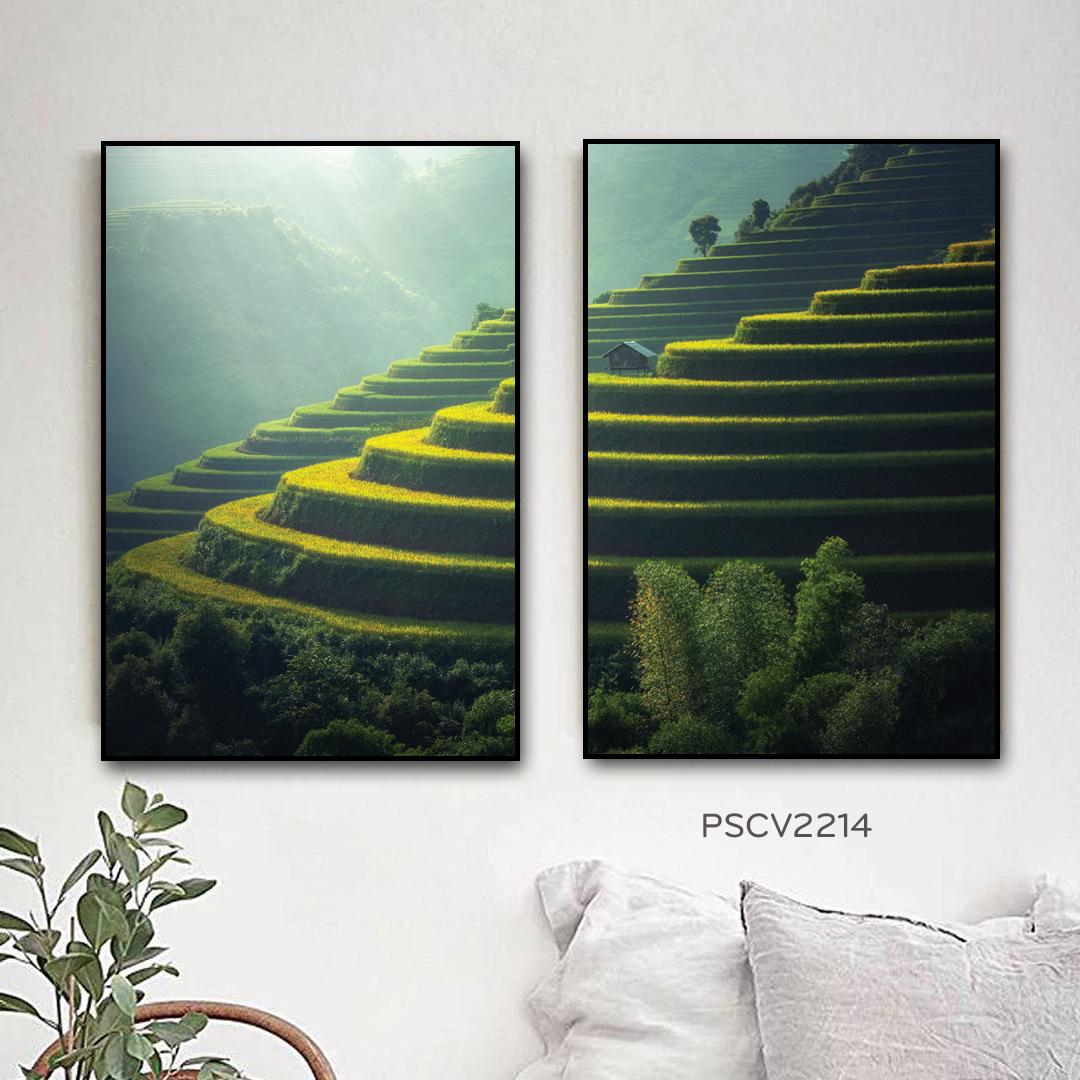 Tranh treo tường Canvas Tây bắc - Bộ 40x60cm