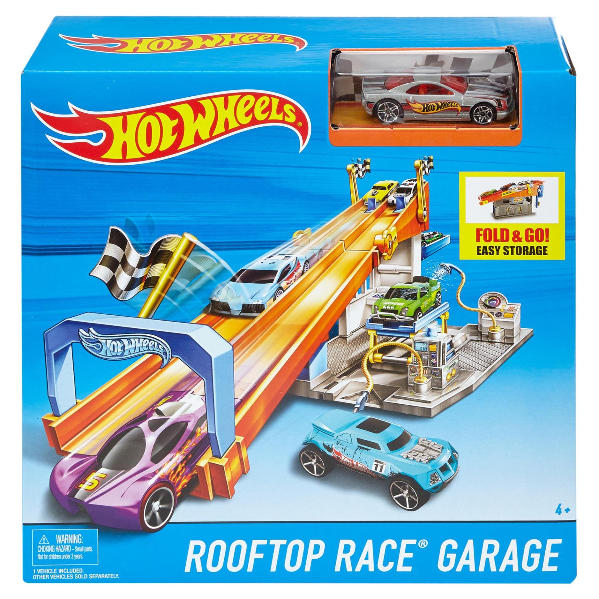 Bộ đường đua Hot Wheels Rooftop Race Garage Play Set