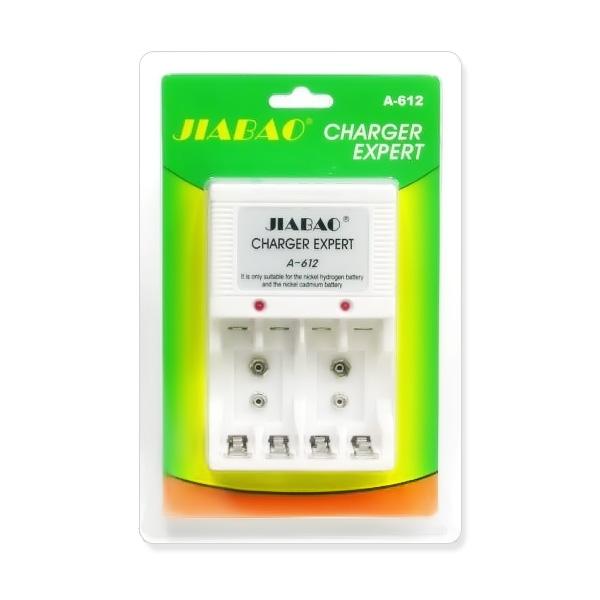 Bộ sạc pin tiểu đa năng jiabao a-612 sạc được pin 2a3apin 9v