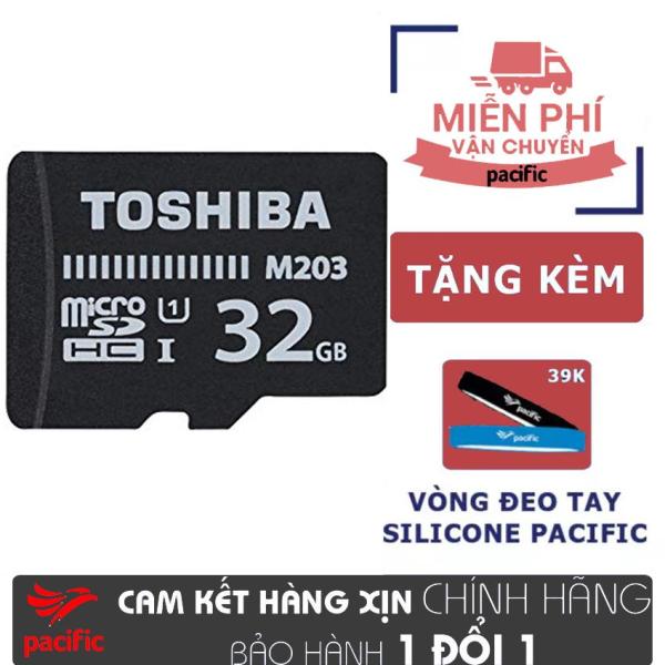 Thẻ nhớ Toshiba 32GB MicroSDHC UHS-I U1 100MB/s +(16GB) - Tặng Vòng đeo tay Silicone Pacific