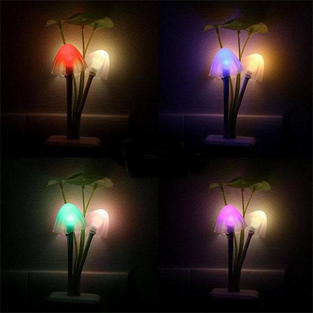 Đèn LED ngủ nấm cảm ứng ánh sáng OML