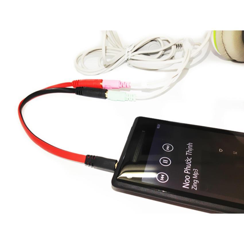 Cáp chia Audio 3.5mm ra mic và loa