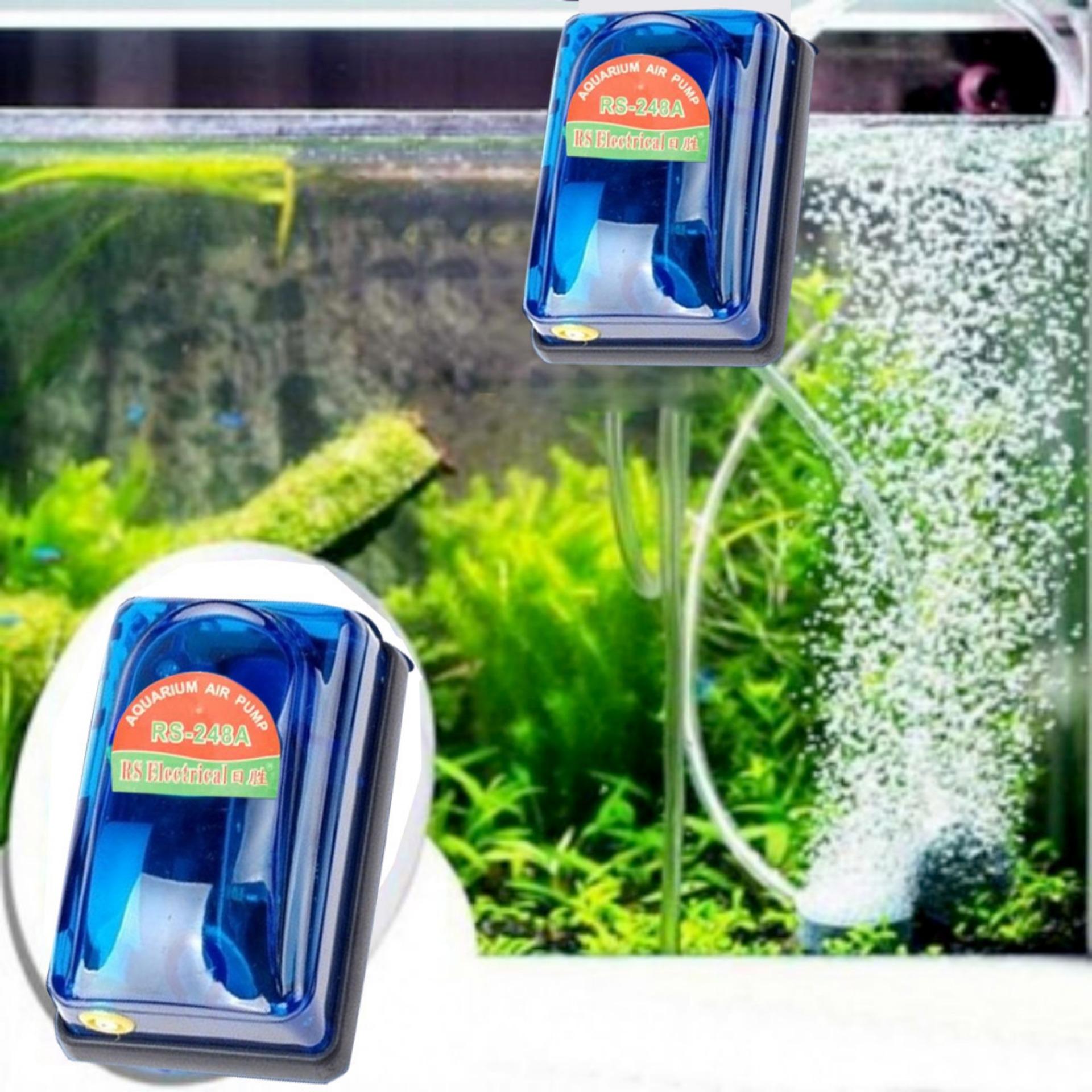Máy sục khí bể cá Electrical RS-248A ( 3W - 2.5L/PHÚT) loại tốt, siêu êm, tiết kiệm điện, cung cấp oxy cho bể cá, hồ thủy sinh  - Hàng Mới Về, BH uy tín 1 đổi 1 + Tặng kèm 1 đá sủi oxy và 1m dây sủi trị giá 15k