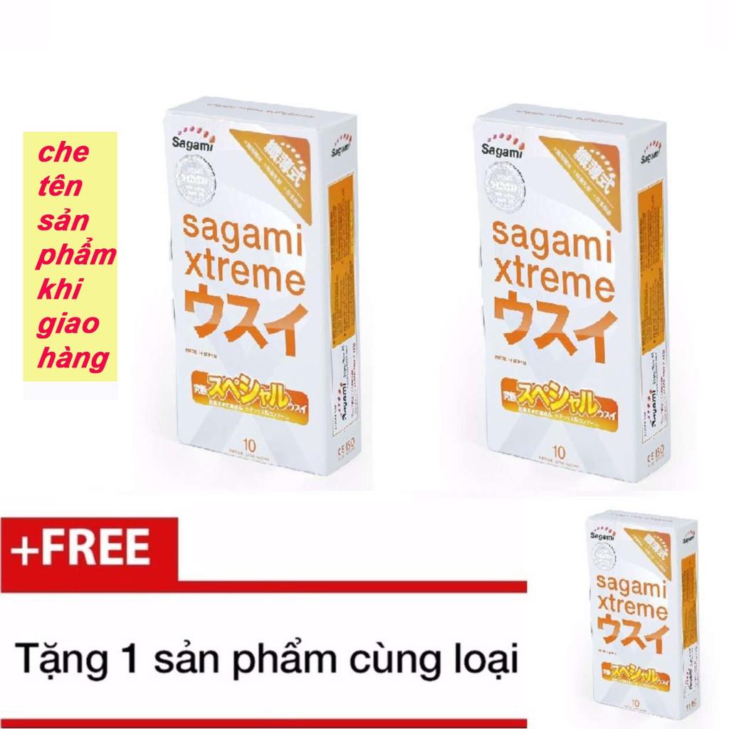 Bộ 2 Hộp 10 bao cao su Nhật Bản Sagami Xtreme Super Thin Tặng 1 hộp cùng loại giá tốt