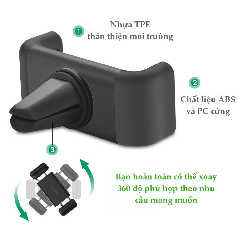 Kẹp điện thoại cài khe gió điều hòa cao cấp UGREEN LP120 - Hãng phân phối chính thức Kẹp điện thoại cài khe gió điều hòa cao cấp UGREEN LP120 - Hãng phân phối chính thức