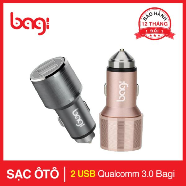 Sạc ô tô Bagi có sạc nhanh Qualcomm Quick Charge 3.0