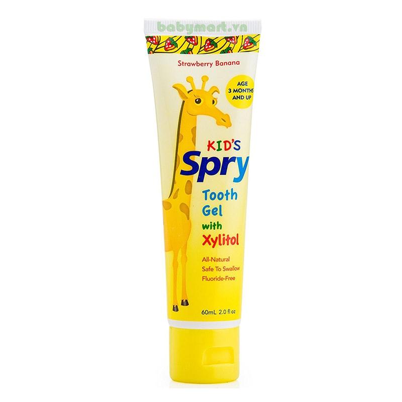 Kem đánh răng Spry Banana 60ml cho bé yêu