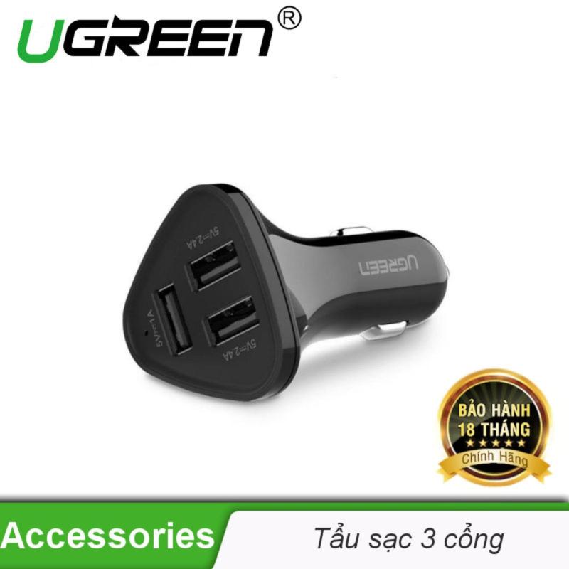 Bộ sạc thông minh 3 cổng USB 2.0 trên ô tô UGREEN CD124 40284 - Hãng phân phối chính thức