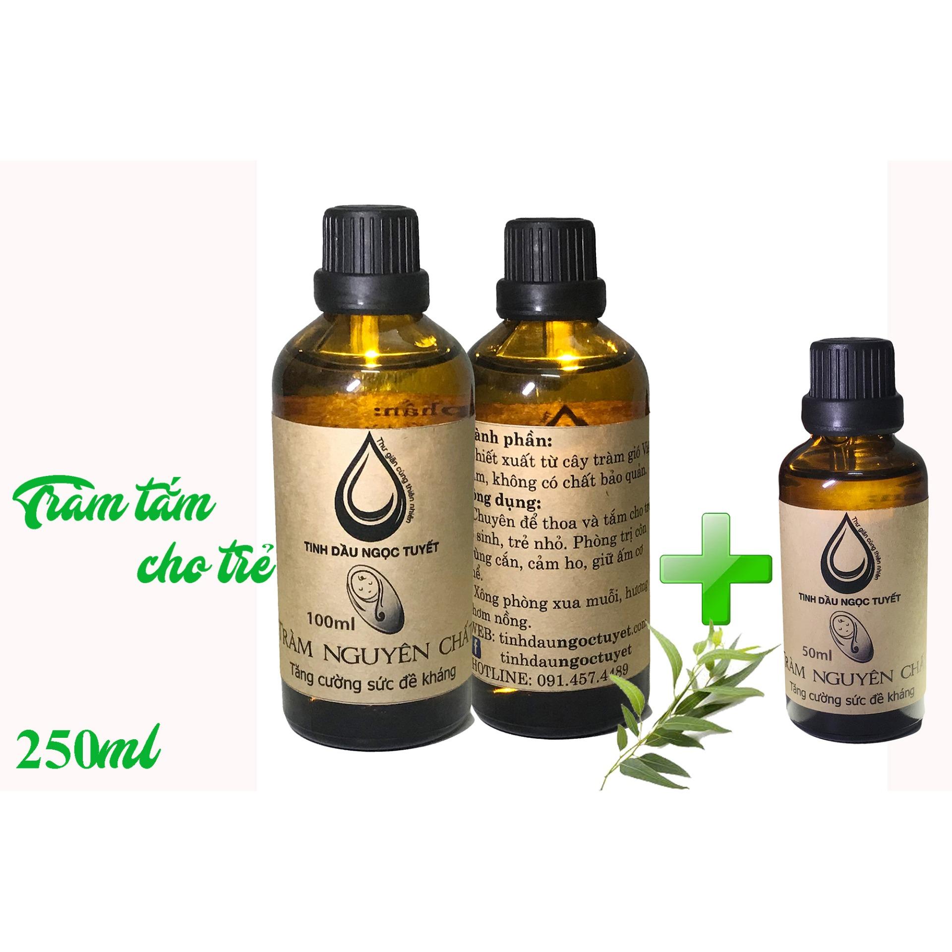[HCM]Bộ 2 chai Tinh dầu tràm xua muỗi Ngọc Tuyết 200ml để xe Tặng kèm 1 Tinh dầu tràm 30ml