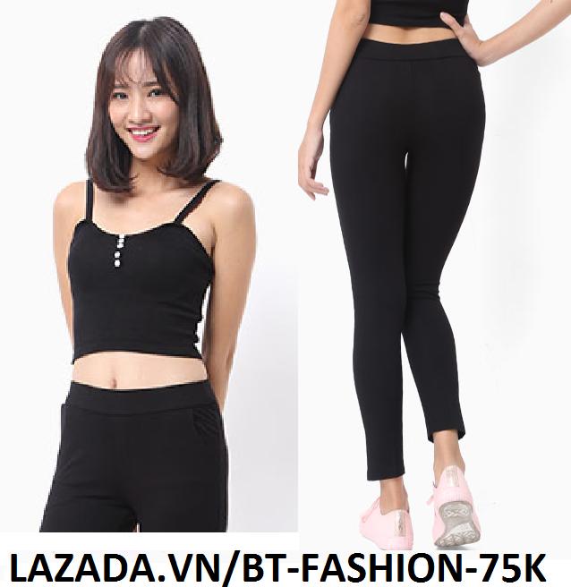 Quần dài nữ thun ôm legging thời trang - bt fashion