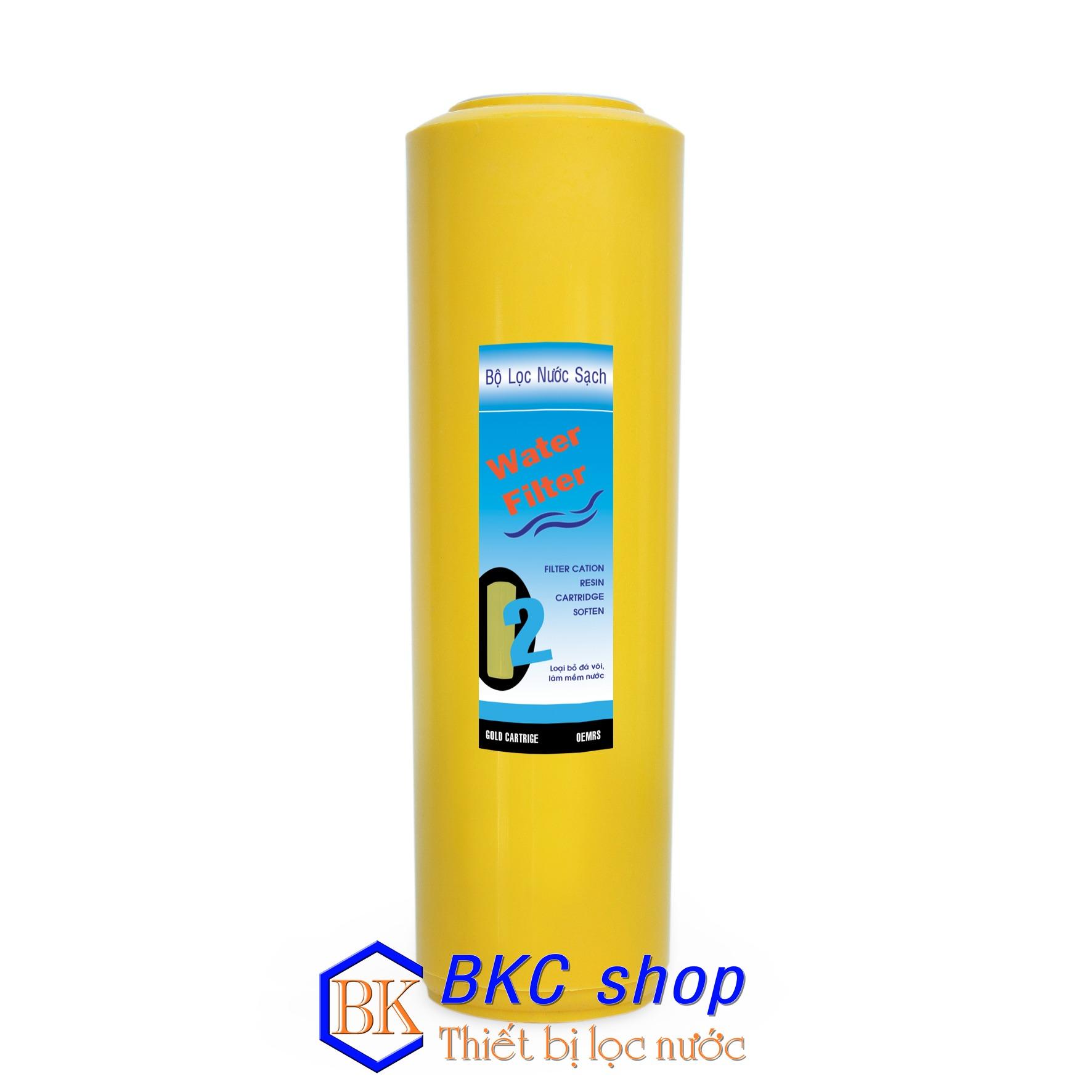 Lõi lọc resin - cation 10 inch - vàng