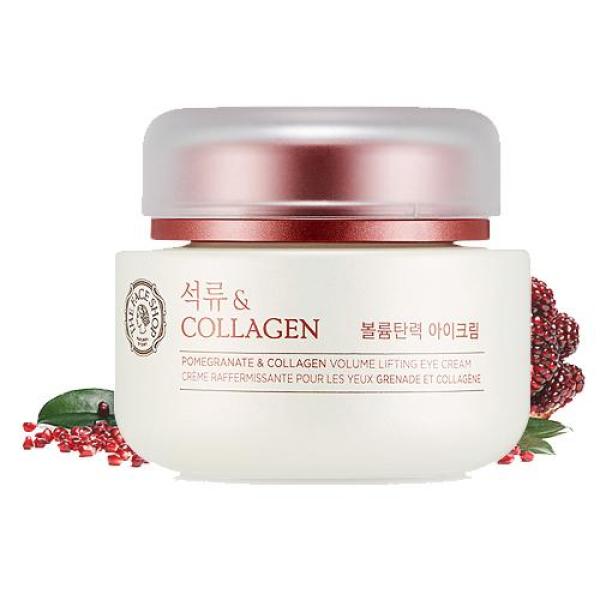 Kem Mắt Chống Lão Hoá, Ngừa Nếp Nhăn The face shop Pomegranate & Collagen Volume Lifting Eye Cream 50ml nhập khẩu