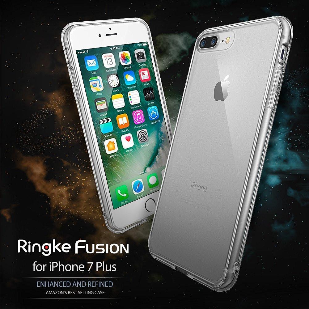 Ốp lưng chống sốc trong suốt Ringke Fusion cho iPhone 7 Plus, 8 Plus