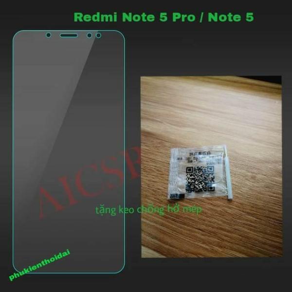 Kính cường lực Xiaomi Redmi Note 5 Pro / Note 5 loại tốt trong suốt 9H / 2.5D  tặng keo chống hở mép ( không full màn )
