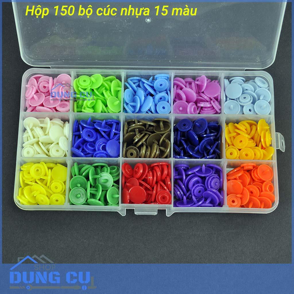 Hộp 150 bộ cúc nhựa dành cho kìm bấm cúc