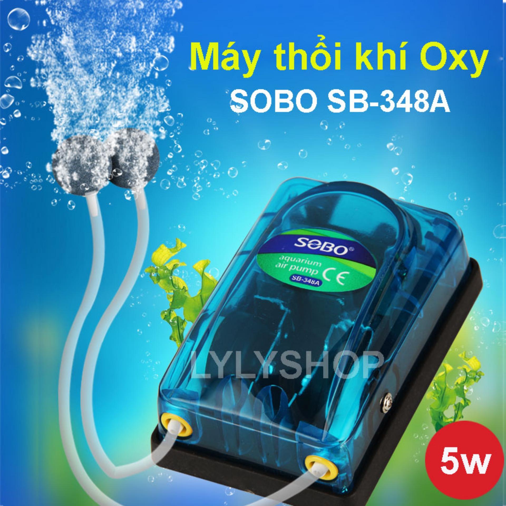 Máy tạo oxy cho cá 2 vòi ELECTRICAL RS-348A 5W loại tốt, siêu êm, tiết kiệm điện năng - Hàng chuẩn loại 1 - BH uy tín 1 đổi 1 - Máy sủi oxy hồ cá tặng kèm 2 đá sủi oxy và 2m dây sủi trị giá 25k