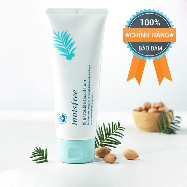 Sữa Rửa Mặt Thảo Dược Trị Mụn Innisfree Bija Trouble Facial Foam 150ml - Chính Hãng Hàn Quốc